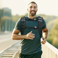 Soozier Skin-Friendly Body Weight Vest with Pocket, Black(m-10)