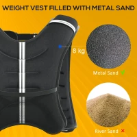 Soozier Skin-Friendly Body Weight Vest with Pocket, Black(m-5)