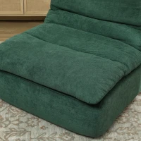 HOMCOM Floor Sofa with Single Piece Ultra High-Density Foam, Armless Floor Chair for Living Room, Bedroom, Home Office, Green(m-9)