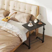 HOMCOM Mobile Standing Desk with Adjustable Height, 23.5 inch Stand Up Desk with Wheels, Black(m-10)