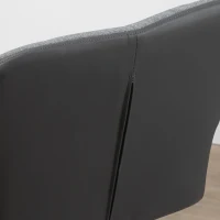 HOMCOM Swivel Barstools Set of 2 Adjustable Bar Stools with Footrest Armrests and PU Leather Back for Dining Room Grey(m-11)