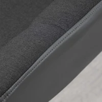 HOMCOM Swivel Barstools Set of 2 Adjustable Bar Stools with Footrest Armrests and PU Leather Back for Dining Room Black, Grey(m-11)