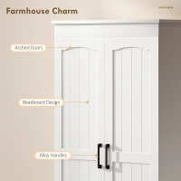 HOMCOM Tall Pantry Cabinet, 67" Kitchen Storage Cabinet with Adjustable Shelves and 2 Drawers for Kitchen, Dining Room, White(m-7)