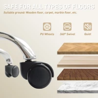 HOMCOM Executive Office Chair, Pet-Friendly Leather Ergonomic Desk Chair with Footrest, Swivel Recliner, Beige(m-7)