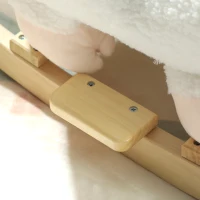 Qaba Baby Rocking Horse, Sheep Rocking Horse with Lullaby Song for Toddlers 18–36 Months, White(m-9)