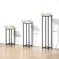 Outsunny Set of 3 Outdoor Plant Stand, Display End Table, Plant Shelf Corner Planter Pot Rack for Indoor Outdoor Home Patio Garden Decor(m-3)