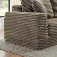 Right-Facing L-Shaped Modular Sectional Sofa with Spring-Supported Seats, Couch for Space-Saving Living, 112.5" L x 62.5" W x 28" H, Brown(m-6)