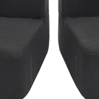 Curved Modular Sectional Sofa with Lambswool Fabric, One-Piece Foam, Compressed Lounge for Living Room, 104" L x 32.5" W x 27" H, Black(m-9)