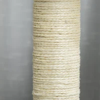 PawHut 39.25'' Cat Tree Tower Multi-Level Kitten House with Scratching Post Condo Hammock Bed Ball Toy - Grey(m-11)