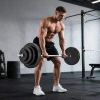 Soozier 154 lbs Barbell Weight Set, Adjustable Weights for Home Gym with 67" Barbell Bar, Strength Training Equipment(m-9)