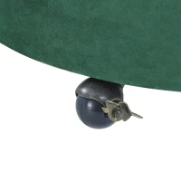 Velvet Upholstered Swivel Chair with Button-Tufted Back, Multi-Density Foam Cushion, Seat with 3 Accent Pillows, 30" L x 30" W x 26" H, Green(m-7)