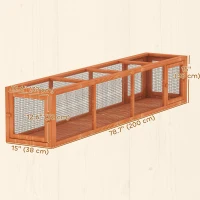 PawHut 79" Long Cat Tunnel, Cat shelter L- Shape with Extendable Design, Cat Enclosure for Indoor/Outdoor Use, Orange(m-3)