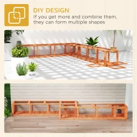 PawHut 79" Long Cat Tunnel, Cat shelter L- Shape with Extendable Design, Cat Enclosure for Indoor/Outdoor Use, Orange(m-5)