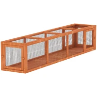 PawHut 79" Long Cat Tunnel, Cat shelter L- Shape with Extendable Design, Cat Enclosure for Indoor/Outdoor Use, Orange(m-11)