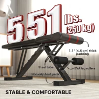 Soozier Adjustable Weight Bench, Foldable Workout Bench with Multi-Angle Seat and Back, Flat or Incline Bench for Home Gym(m-6)