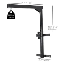 Soozier 220lbs Wall Mounted Punching Bag Hanger, Adjustable Height Punching Bag Holder for Boxing and MMA Training(m-3)