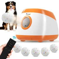 PawHut Automatic Dog Ball Launcher with 26-79 FT Distance, Automatic Ball Launcher for Medium and Large Dogs, Orange(m-11)
