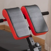 Soozier Adjustable Weight Bench Roman Chair Exercise Training Multi-Functional Hyper Extension Bench Dumbbell Bench Ab Sit up Decline Flat Black and Red(m-9)