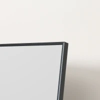 HOMCOM 63"x20" Full Length Mirror, Floor Standing, Wall-Mounted or Leaning Against Wall Tall Mirror w/Support Frame, Rectangular Full Body Mirror for Bedroom, Living Room, Black(m-9)