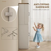 HOMCOM 72" Kitchen Pantry Cabinet, Farmhouse Storage Cabinet with 4 Doors, Drawer, 8 Door Shelves and Adjustable Shelf, White(m-7)