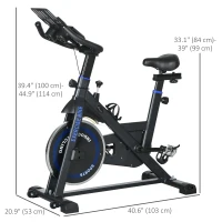 Soozier Adjustable Upright Stationary Exercise Bike w/ LCD Display, Indoor Cycling Bike for Home w/ Adjustable Resistance, Black(m-3)
