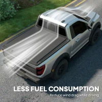 Outsunny 5.8ft Soft Tri-Fold Truck Bed Tonneau Cover for 5.5 ft Bed, Truck Bed Cover with Seal Strip, Black(m-9)