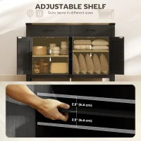 HOMCOM Sideboard Buffet Cabinet, Farmhouse Kitchen Storage Cabinet w/ 2 Drawers and Shelves for Living Room, Entryway(m-5)