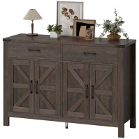 HOMCOM Sideboard Buffet Cabinet, Farmhouse Kitchen Storage Cabinet w/ 2 Drawers and Shelves for Living Room, Entryway(m-2)