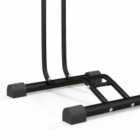 Soozier Vertical & Horizontal Bike Rack Bicycle Storage Stand with Adjustable Hooks, Fits 6"-28" and 700c Bikes(m-9)
