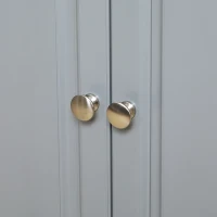 HOMCOM Kitchen Island with Storage, Rolling Kitchen Island with Drop Leaf, Rubber Wood Top and Adjustable Shelves, Grey(m-9)