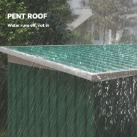 Outsunny 9' x 4' Garden Tool Shed Metal Storage Shed Outdoor Equipment Tool Box with Foundation Kit, Ventilation & Doors, Dark Green(m-7)