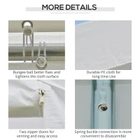 Outsunny 20’ x 10’ Heavy Duty Party Tent Outdoor Carport Canopy Shelter Gazobo with Sidewall, Zipper Door and Windows, White(m-6)