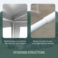 Outsunny 10x10ft Party Tent Portable Gazebo, Folding Garden Canopy Event Shelter Outdoor Sunshade White(m-6)