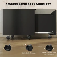 Vinsetto Small Filing Cabinet with 2 Drawers, Lockable Home Office Storage Cabinets on Wheels for A4, Letter Size, Black(m-5)