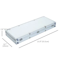 Soozier High Quality 11.5 gram Poker Chips Set with Silver Aluminum Case, 500 Striped Dice 2 Decks of Cards(m-3)