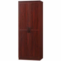 HOMCOM 63" 2-Door Kitchen Pantry, Freestanding Storage Cabinet with 5-tier Shelving and 2 Adjustable Shelves for Dining Room, Cherry Wood Color(m-11)