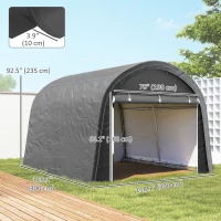 Outsunny 10' x 10' Outdoor Storage Tent, Heavy Duty and Waterproof Portable Shed for Bike, Motorcycle & Garden Tools(m-3)