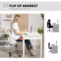 Vinsetto Vanity Chair for Makeup, Velvet Comfy Office Chair with Adjustable Height, Swivel Wheels, Cream(m-5)