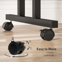 HOMCOM Mobile Stand Up Desk, Height & Angle Adjustable Computer Desk with Wheels for Standing or Sitting, Laptop Desk, Black(m-9)