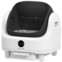 PawHut Open-Top Self Cleaning Cat Litter Box, Automatic Cat Litter Box with Integrated Safety Protection(m-2)