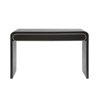 Narrow Entryway Accent Table with Storage Drawers, Wood Console Table Ideal for Living Room, Hallway, 47'' L x 15'' W x 30'' H, Black(m-2)