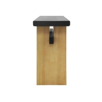 Farmhouse Wood Console Table with Premium Materials, Narrow Entryway Table with Easy Assembly, 59.5'' L x 16'' W x 31.5'' H, Black+Brown(m-9)