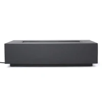 50000 BTU Propane Fire Pit Table with Tank Holder and Durable Iron Frame, Modern Stove for Outdoors, 56'' L x 26.5'' W x 15'' H, Dark Grey(m-2)