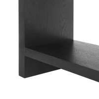 Farmhouse Console Table with Storage Drawers, Wooden Entryway Table Ideal for Living Room, Hallway, 47.5'' L x 15.5'' W x 30'' H, Black(m-6)