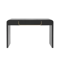 Narrow TV Sofa Table with Storage Drawers, Wood Console Table Ideal for Living Room, Entryway, 47.5'' L x 15.5'' W x 30'' H, Black(m-2)