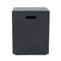 50000 BTU Outdoor Square Propane Fire Pit Table with Tank Holder, Lightweight Concrete, Fire Pit Top for Gathering, 40" L x40" W x 12.5" H, Dark Gery(m-10)