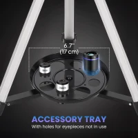 Outsunny Telescope for Adults, 70 mm Aperture 400 mm Refractor Telescope with 40X/16X, Adjustable Tripod, Bag, White(m-7)