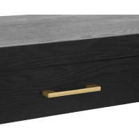 Farmhouse Console Table with Storage Drawers, Wooden Entryway Table Ideal for Living Room, Hallway, 47.5'' L x 15.5'' W x 30'' H, Black(m-8)