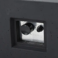 50000 BTU Outdoor Square Propane Fire Pit Table with Tank Holder, Lightweight Concrete, Fire Pit Top for Gathering, 40" L x40" W x 12.5" H, Dark Gery(m-6)