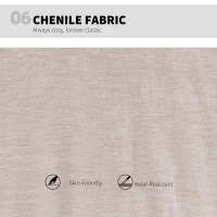 HOMCOM Criss Cross Chair with Wheels, Wide Office Chair with No Arms, Adjustable Height, Tilting, Beige(m-10)